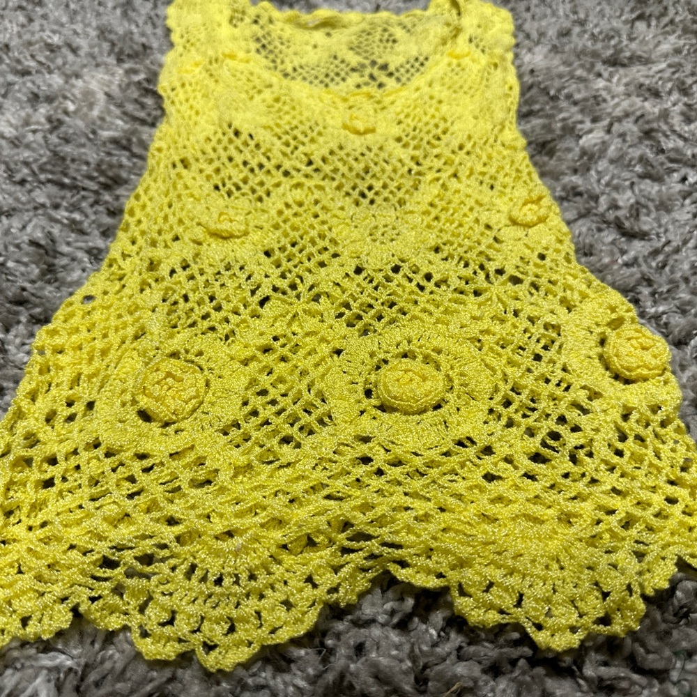 Yellow Crochet Top